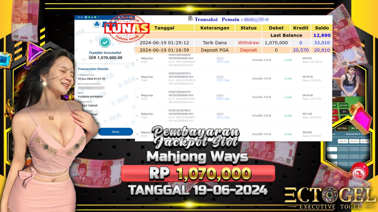 BUKTI JACKPOT SLOT WILD BANDITO TERPERCAYA DI INDONESIA TGL 19-06-2024