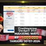 BUKTI JACKPOT SLOT MAHJONG WAYS TERPERCAYA DI INDONESIA TGL 30-07-2024