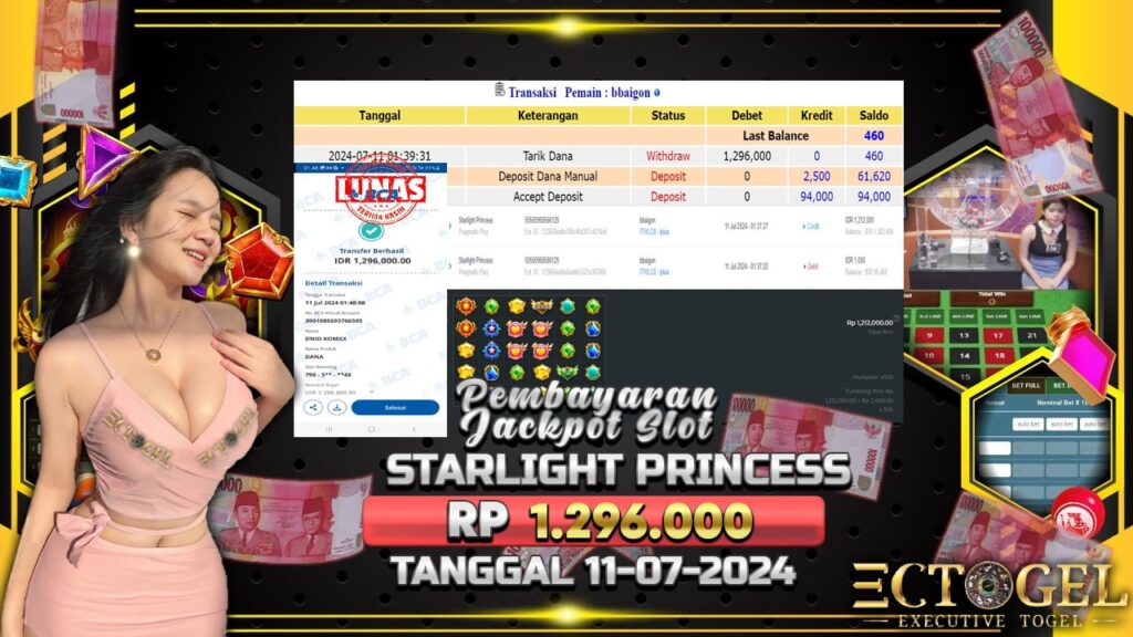 UKTI JACKPOT SLOT STARLIGHT PRINCESS TERPERCAYA DI INDONESIA TGL 11-07-2024