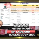 BUKTI JACKPOT SLOT TREASURES OF AZTEC TERPERCAYA DI INDONESIA TGL 04-07-2024