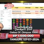 BUKTI JACKPOT SLOT GATES OF OLYMPUS 1000 TERPERCAYA DI INDONESIA TGL 03-07-2024