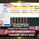 BUKTI JACKPOT SLOT GATES OF OLYMPUS 1000 TERPERCAYA DI INDONESIA TGL 08-07-2024