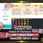 BUKTI JACKPOT SLOT GATES OF OLYMPUS 1000 TERPERCAYA DI INDONESIA TGL 08-07-2024