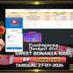 BUKTI JACKPOT SLOT SWEET BONANZA 1000 TERPERCAYA DI INDONESIA TGL 27-07-2024