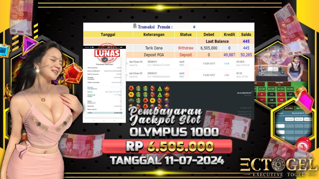 BUKTI JACKPOT SLOT GATES OF OLYMPUS 1000 TERPERCAYA DI INDONESIA TGL 11-07-2024