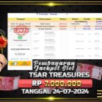 BUKTI JACKPOT SLOT TSAR TREASURES TERPERCAYA DI INDONESIA TGL 24-07-2024