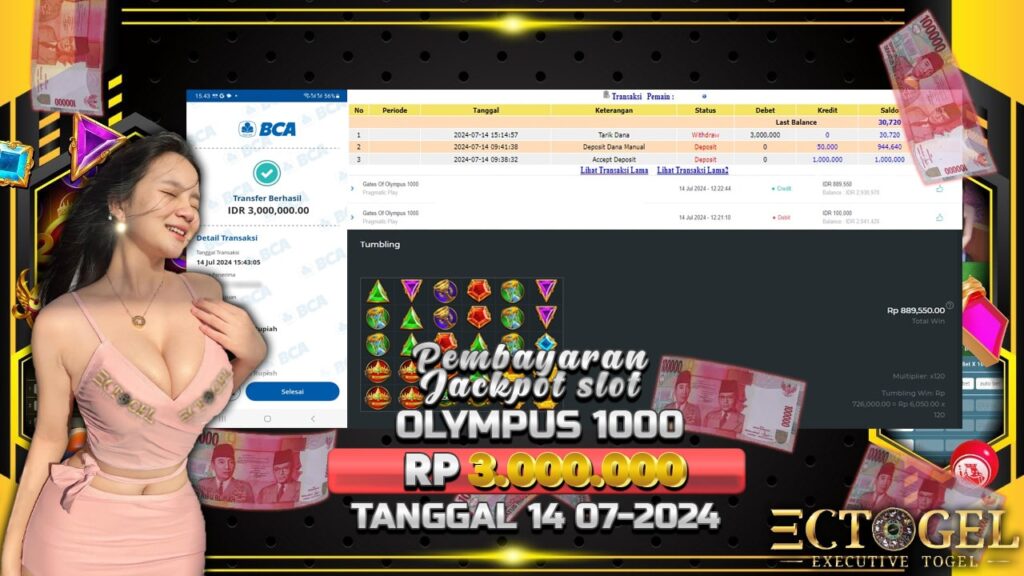 BUKTI JACKPOT SLOT GATES OF OLYMPUS 1000 TERPERCAYA DI INDONESIA TGL 14-07-2024