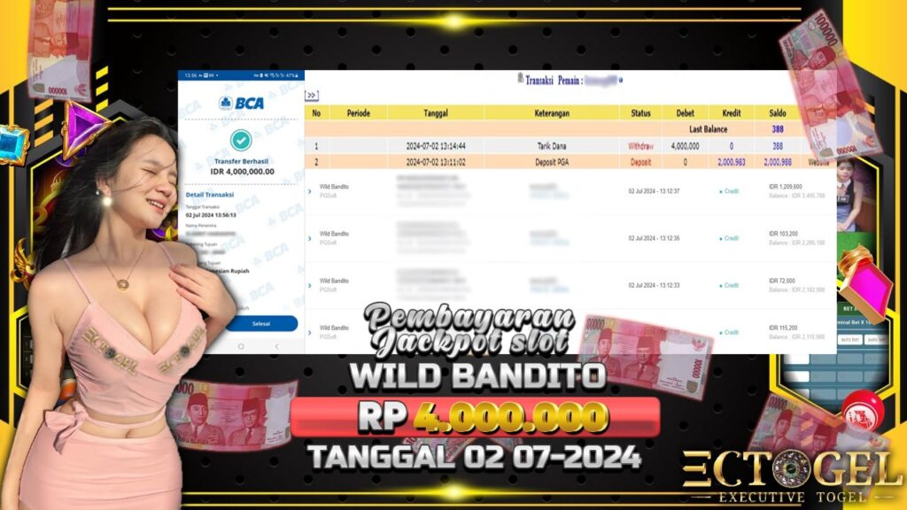 BUKTI JACKPOT SLOT WILD BANDITO TERPERCAYA DI INDONESIA TGL 02-07-2024