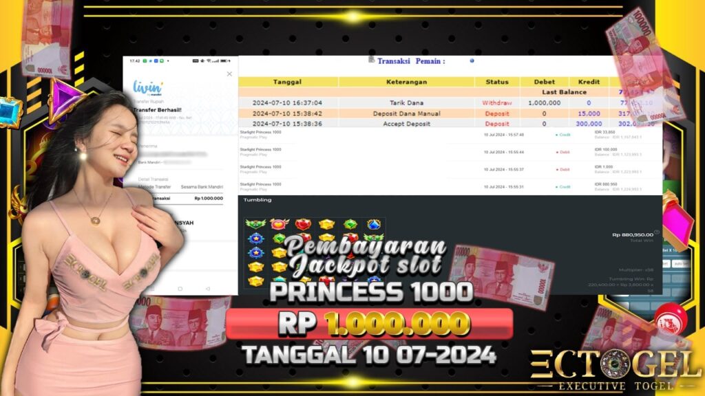 BUKTI JACKPOT SLOT STARLIGHT PRINCESS 1000 TERPERCAYA DI INDONESIA TGL 10-07-2024