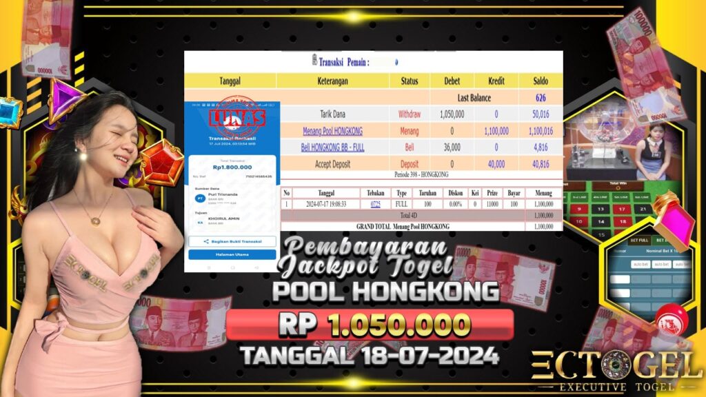 BUKTI JACKPOT TOGEL POLL HONGKONG TERPERCAYA DI INDONESIA TGL 18-07-2024