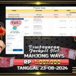 BUKTI JACKPOT SLOT MAHJONG WAYS TERPERCAYA DI INDONESIA TGL 23-08-2024