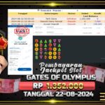 BUKTI JACKPOT SLOT GATES OF OLYMPUS TERPERCAYA DI INDONESIA TGL 22-08-2024