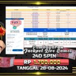 BUKTI JACKPOT LIVE GAMES 24D SPIN TERPERCAYA DI INDONESIA TGL 28-08-2024