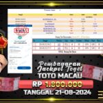 BUKTI JACKPOT TOGEL TOTO MACAU TERPERCAYA DI INDONESIA TGL 21-08-2024