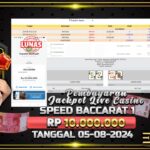 BUKTI JACKPOT SPEED BACCARAT 1 TERPERCAYA DI INDONESIA TGL 05-08-2024