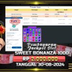 BUKTI JACKPOT SLOT SWEET BONANZA 1000 TERPERCAYA DI INDONESIA TGL 30-08-2024