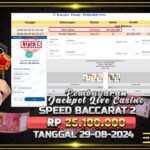 BUKTI JACKPOT SPEED BACCARAT 2 TERPERCAYA DI INDONESIA TGL 29-08-2024