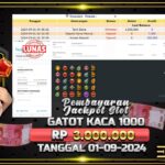 BUKTI JACKPOT SLOT GATES OF GATOT KACA 1000 TERPERCAYA DI INDONESIA TGL 01-09-2024