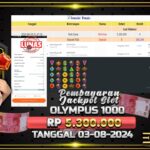 BUKTI JACKPOT SLOT GATES OF OLYMPUS 1000 TERPERCAYA DI INDONESIA TGL 03-08-2024