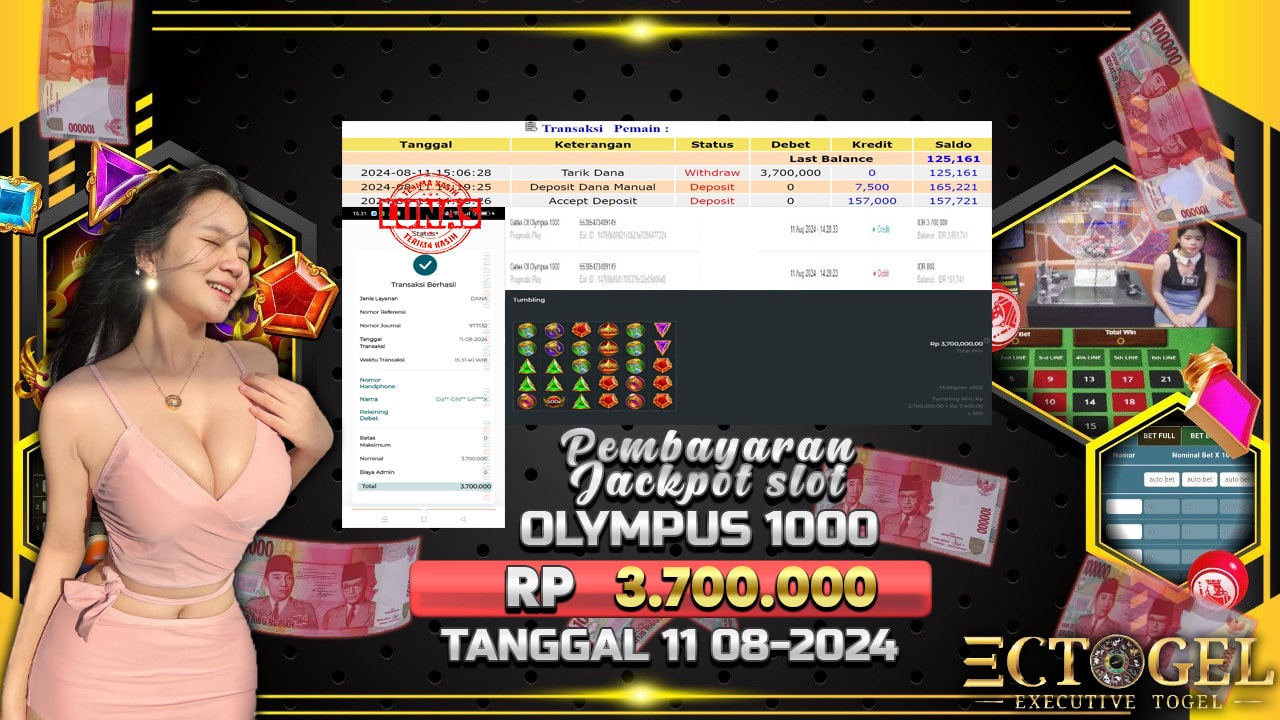 BUKTI JACKPOT SLOT GATES OF OLYMPUS 1000 TERPERCAYA DI INDONESIA TGL 11-08-2024