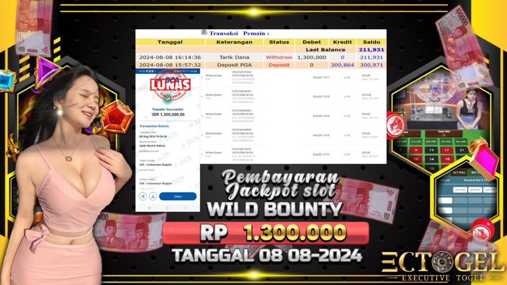 BUKTI JACKPOT SLOT WILD BOUNTY SHOWDOWN TERPERCAYA DI INDONESIA TGL 08-08-2024