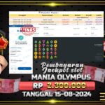 BUKTI JACKPOT SLOT MANIA OLYMPUS TERPERCAYA DI INDONESIA TGL 15-08-2024