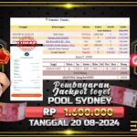 BUKTI JACKPOT TOGEL ONLINE POOL SYDNEY TERPERCAYA DI INDONESIA TGL 20-08-2024