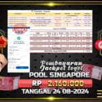 BUKTI JACKPOT TOGEL ONLINE POOL SINGAPORE TERPERCAYA DI INDONESIA TGL 24-08-2024