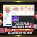 BUKTI JACKPOT SLOT SWEET BONANZA 1000 TERPERCAYA DI INDONESIA TGL 02-08-2024