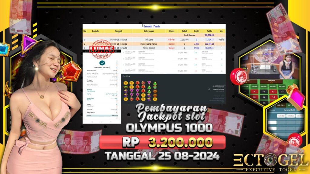 BUKTI JACKPOT SLOT GATES OF OLYMPUS 1000 TERPERCAYA DI INDONESIA TGL 25-08-2024