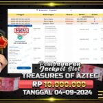 BUKTI JACKPOT SLOT TREASURES OF AZTEC TERPERCAYA DI INDONESIA TGL 04-09-2024