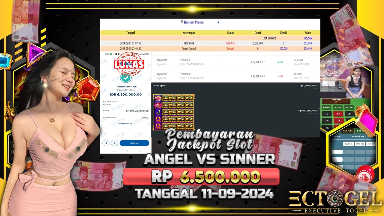 BUKTI JACKPOT SLOT ANGEL VS SINNER TERPERCAYA DI INDONESIA TGL 11-09-2024