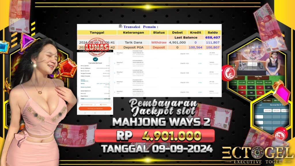 BUKTI JACKPOT SLOT MAHJONG WAYS 2 TERPERCAYA DI INDONESIA TGL 09-09-2024